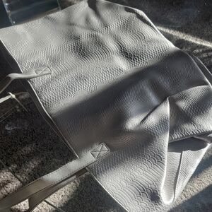 Textured Gray Tote Bag